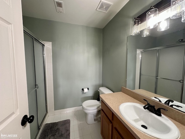 1922 Flagstone Cir, Rochester, MI 48307 - bathroom with a stall shower, vanity, and tile patterned floors
