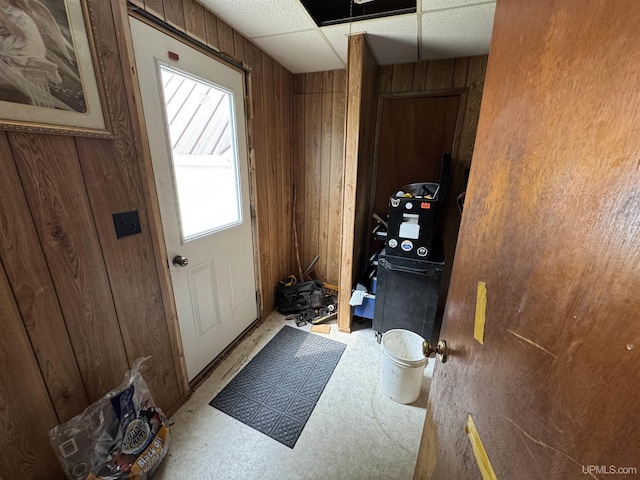 301 Kahma Ave, Amasa, MI 49902 - entryway with wood walls