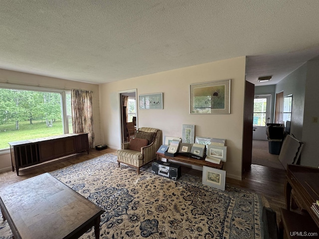 3 Fairway Dr, Marquette, MI 49855 - living area with a textured ceiling and wood finished floors