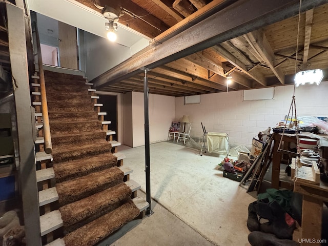 3 Fairway Dr, Marquette, MI 49855 - unfinished below grade area with stairs