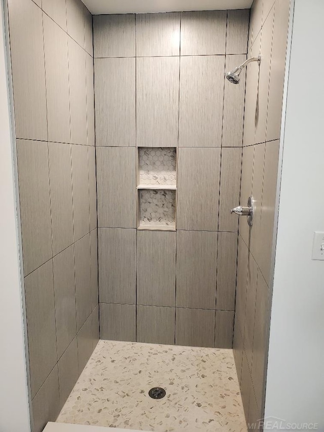 26593 Alray St, Chesterfield, MI 48051 - bathroom featuring tiled shower