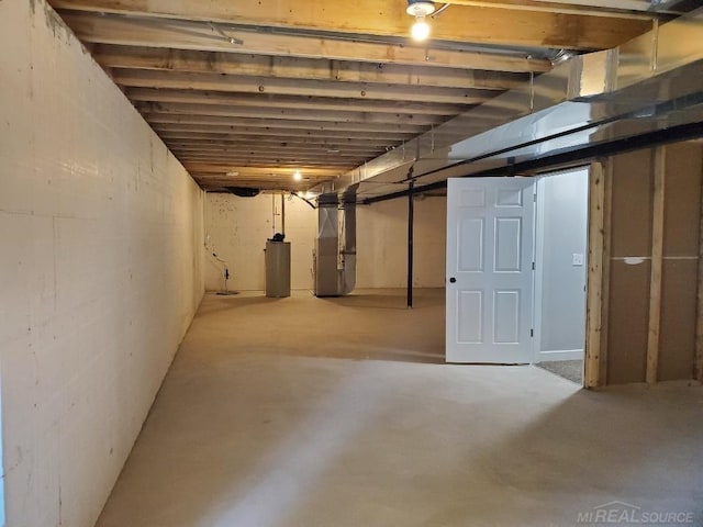 26593 Alray St, Chesterfield, MI 48051 - unfinished below grade area featuring heating unit