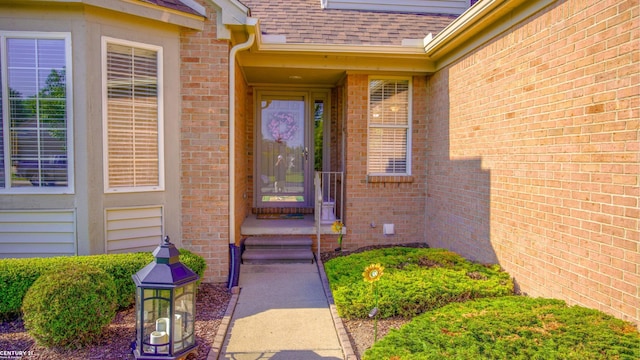 17485 Averhill Blvd, Macomb, MI 48042 - entrance to property with roof with shingles and brick siding