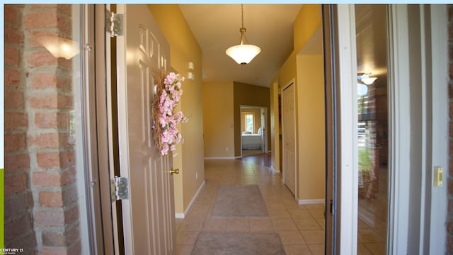 17485 Averhill Blvd, Macomb, MI 48042 - hall with light tile patterned floors and baseboards