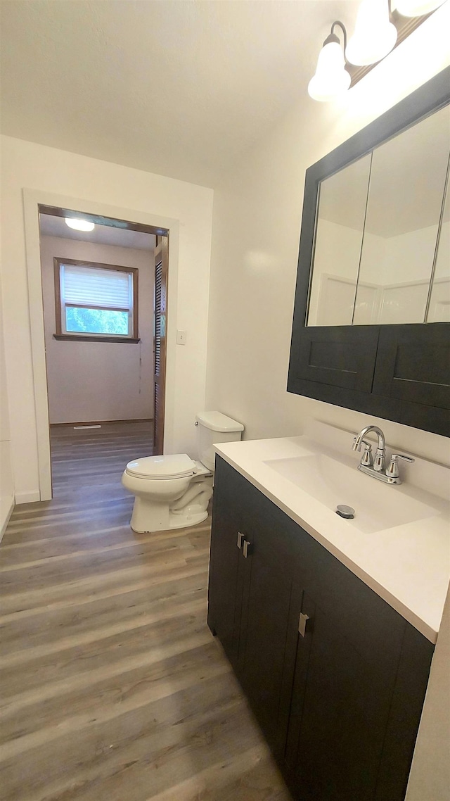 9470 Arbela Rd, Millington, MI 48746 - bathroom with vanity and wood finished floors