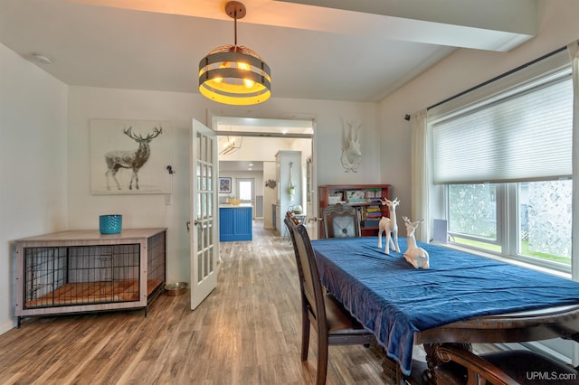 15951 Water St, Garden, MI 49835 - dining room with wood finished floors and french doors