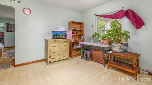 939 N 20th St, Escanaba, MI 49829 - office with arched walkways and light floors