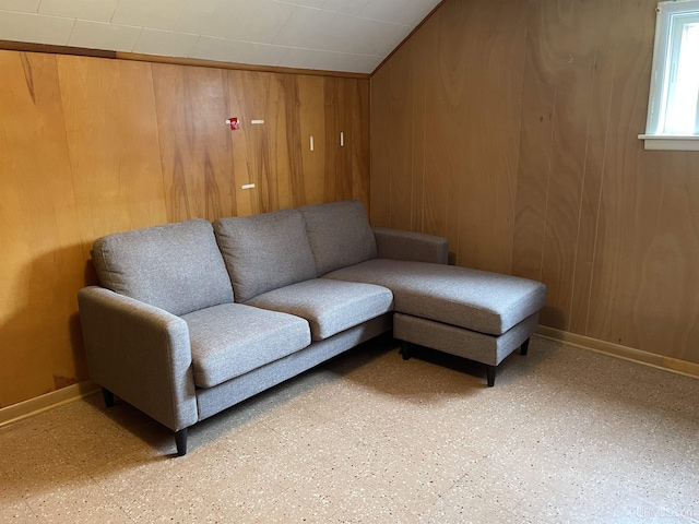 301 N 7th Ave, Hurley, WI 54534 - sitting room with wooden walls and lofted ceiling