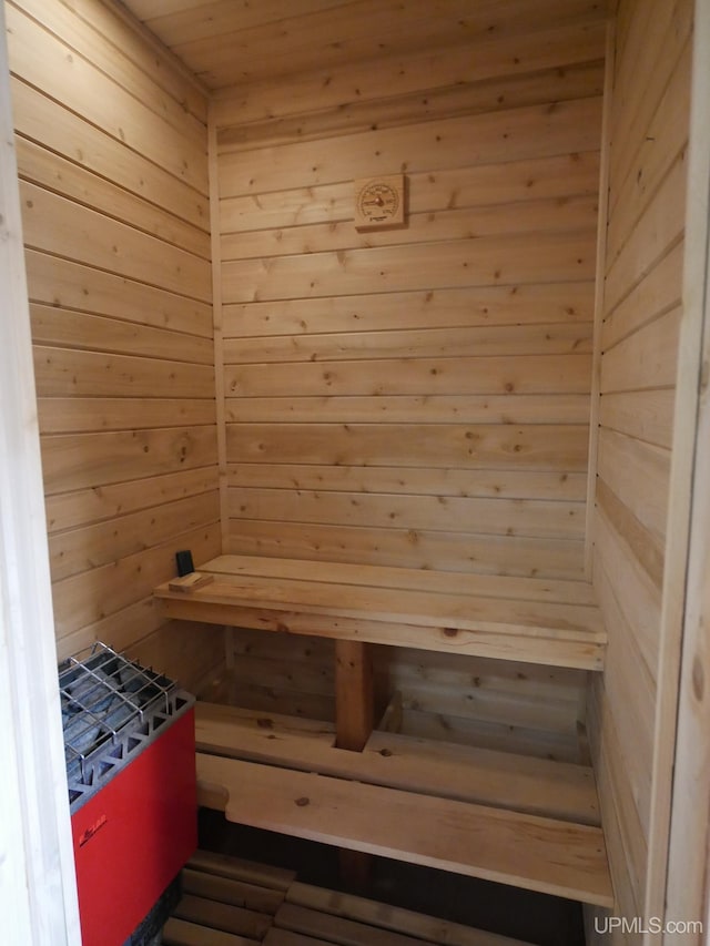 1120 Dextrom Rd, Calumet, MI 49913 - sauna with wood walls and wooden ceiling