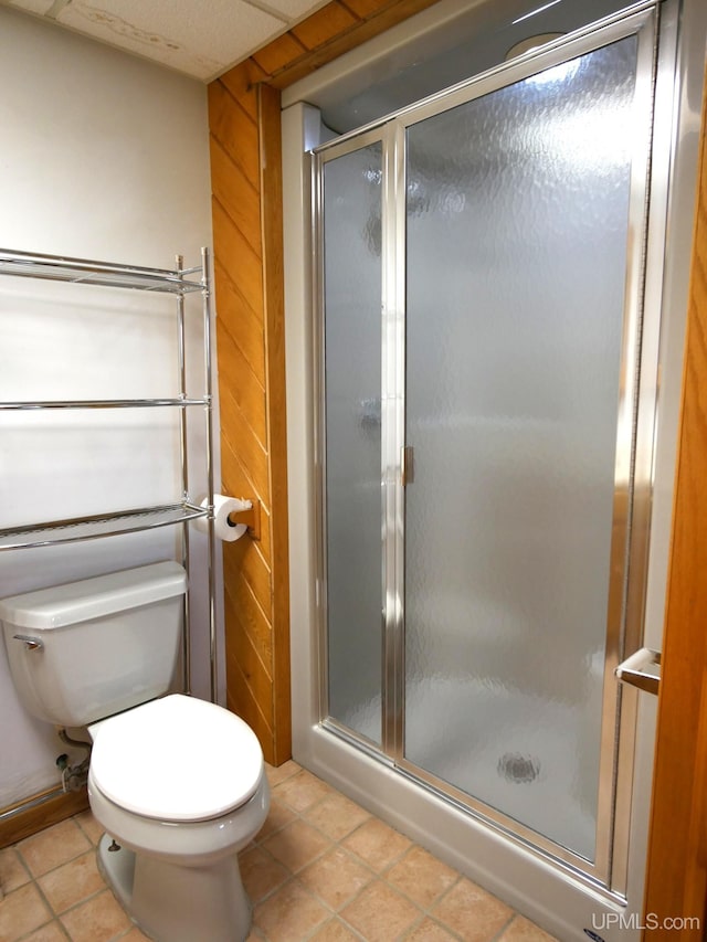 1120 Dextrom Rd, Calumet, MI 49913 - bathroom featuring tile patterned floors and a shower stall