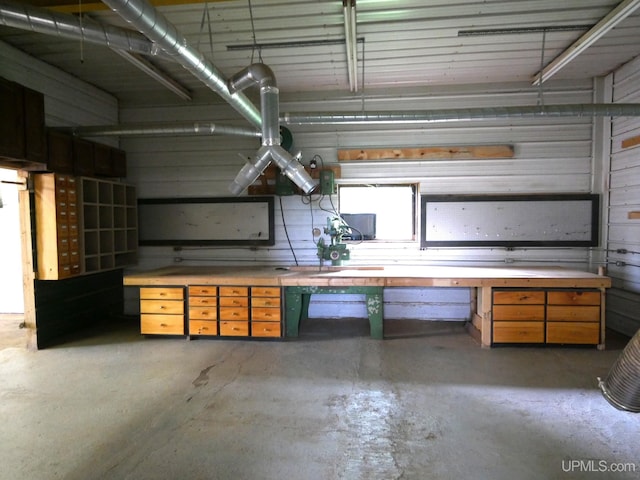 1120 Dextrom Rd, Calumet, MI 49913 - garage with a workshop area