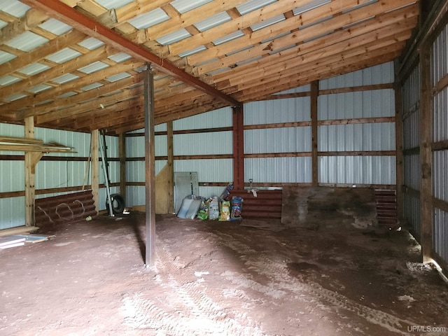 1120 Dextrom Rd, Calumet, MI 49913 - garage with metal wall