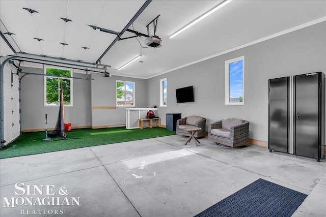 1319 S River Pointe Dr, Saint Clair, MI 48079 - garage with a garage door opener and baseboards