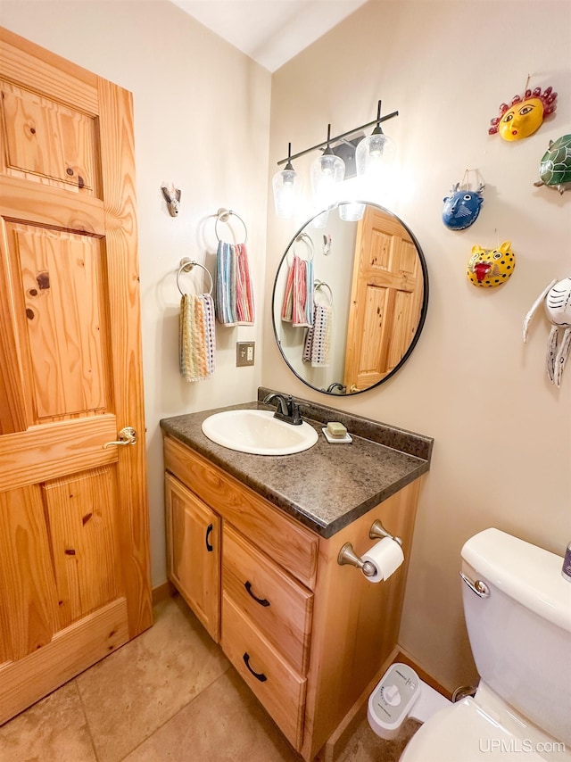 273 N Basin Dr, Negaunee, MI 49866 - bathroom with vanity and tile patterned flooring