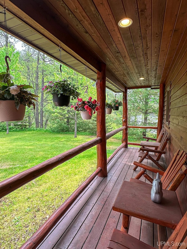 273 N Basin Dr, Negaunee, MI 49866 - deck with a yard