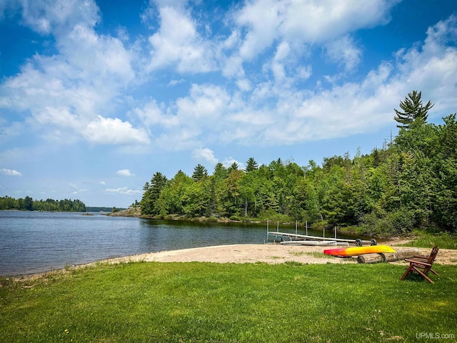 273 N Basin Dr, Negaunee, MI 49866 - water view featuring a forest