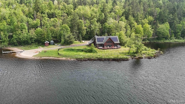 273 N Basin Dr, Negaunee, MI 49866 - view from above of property featuring a large body of water and a forest
