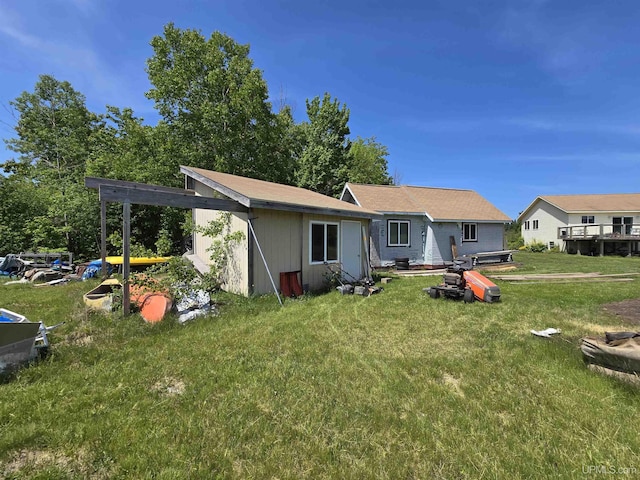 49962 Rosenlund Rd, Hancock, MI 49930 - back of house with a lawn