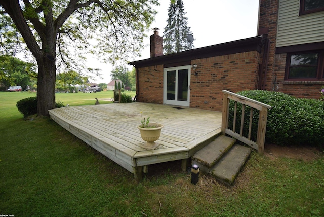 71800 Coon Creek Rd, Armada, MI 48005 - wooden terrace featuring a lawn