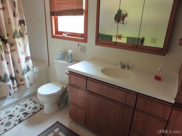 20517 Park Rd, Skanee, MI 49962 - bathroom featuring vanity and shower / bath combo