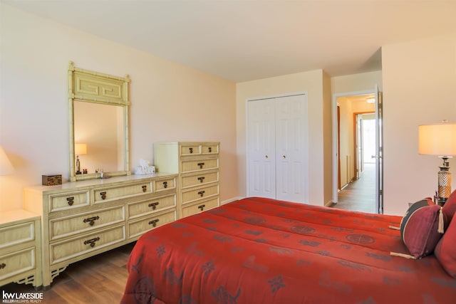 54826 Cambridge Dr, Shelby, MI 48315 - bedroom with dark wood-style flooring and a closet