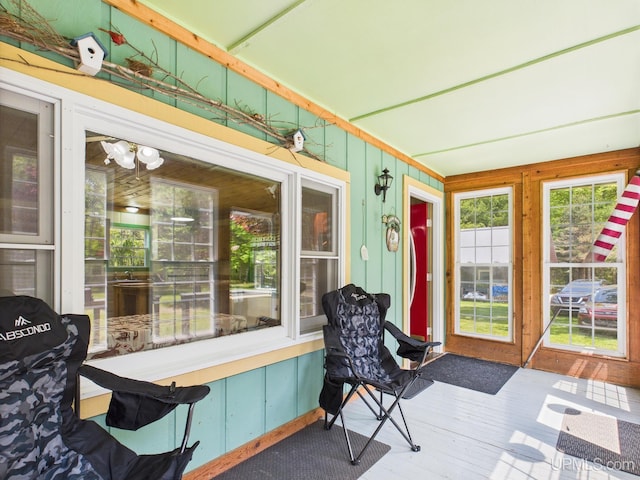 10031 N Ross Lake Rd, Shingleton, MI 49884 - sunroom featuring wood finished floors