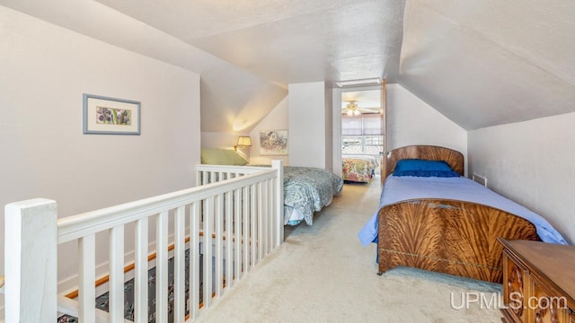 216 Mine St, Norway, MI 49870 - bedroom featuring carpet flooring and lofted ceiling