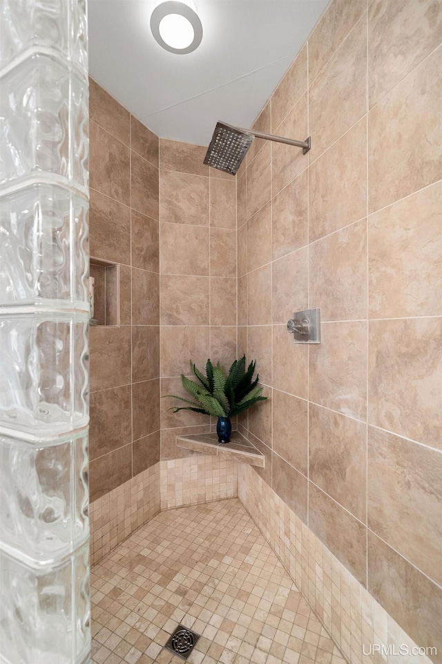 821 Camelot Dr, Negaunee, MI 49866 - full bathroom featuring a tile shower