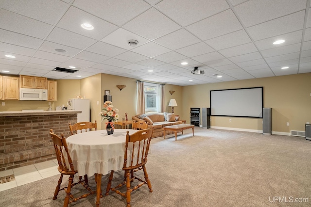 821 Camelot Dr, Negaunee, MI 49866 - dining space featuring light carpet and recessed lighting