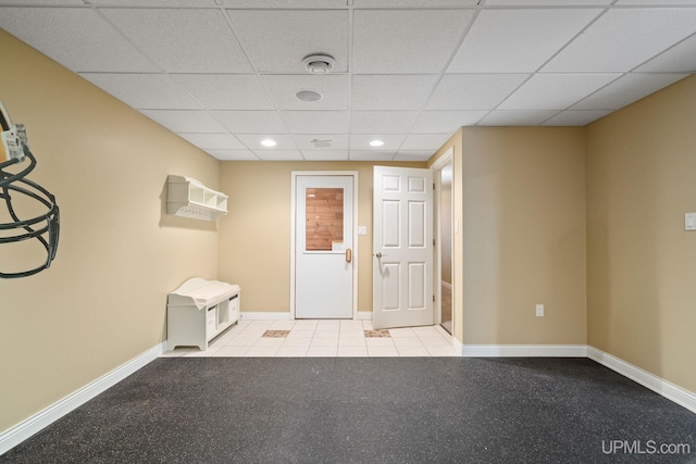 821 Camelot Dr, Negaunee, MI 49866 - entrance foyer featuring a paneled ceiling and recessed lighting