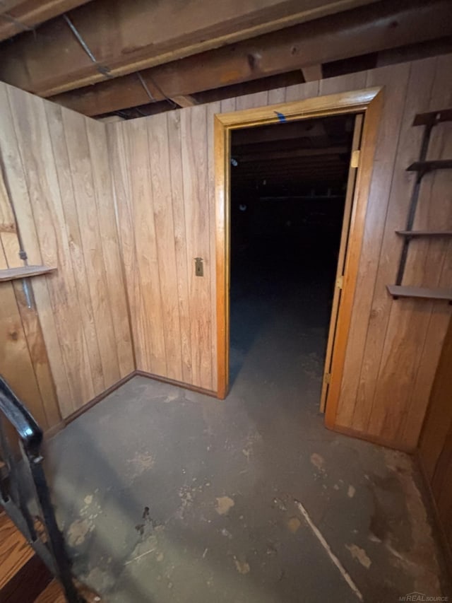 10301 County Farm Rd, Parma, MI 49269 - below grade area featuring wood walls