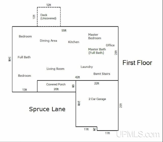 2003 Spruce Ln, Houghton, MI 49931 - view of home floor plan