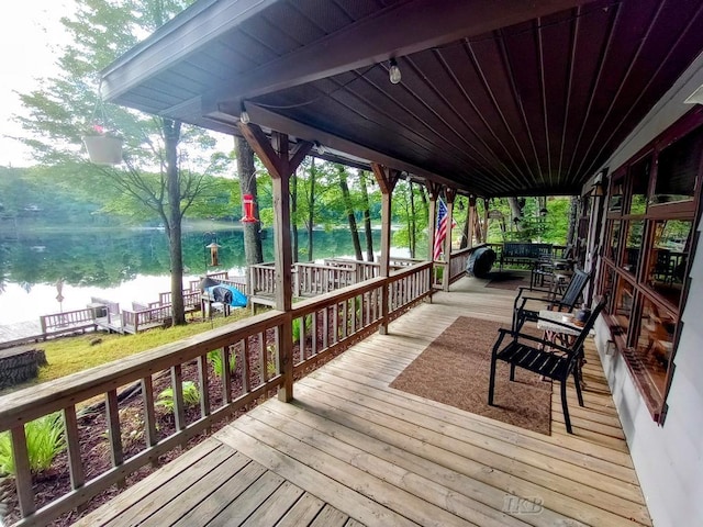 801 W Rd, Harrison, MI 48625 - deck featuring a water view