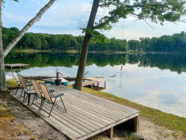 801 W Rd, Harrison, MI 48625 - dock area with a view of trees and a water view