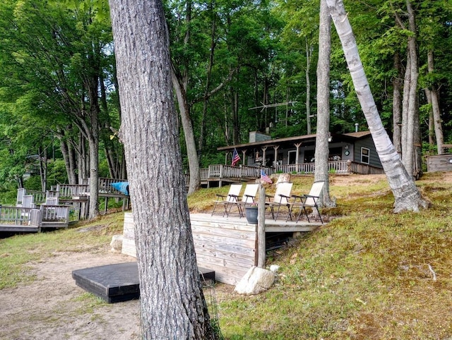 801 W Rd, Harrison, MI 48625 - view of yard with a deck