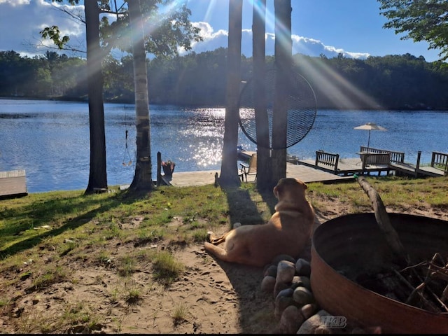 801 W Rd, Harrison, MI 48625 - dock area featuring a water view