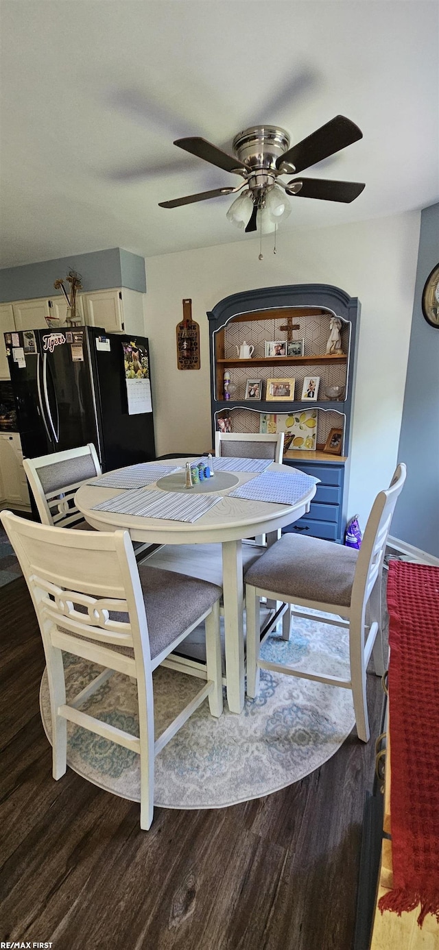 38544 Lanse Creuse St Unit 12, Harrison Twp, MI 48045 - dining space featuring wood finished floors and ceiling fan