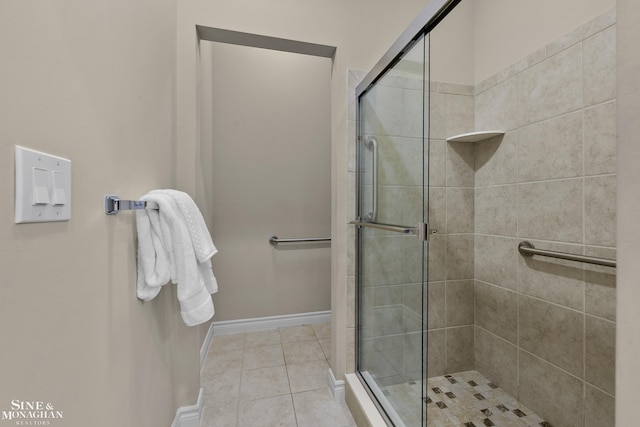 32 River Ln, Grosse Pointe Woods, MI 48236 - full bath with a shower stall and tile patterned flooring