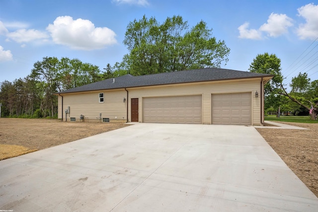 36217 Little Mack Ave, Clinton Township, MI 48035 - view of side of home with concrete driveway and a garage