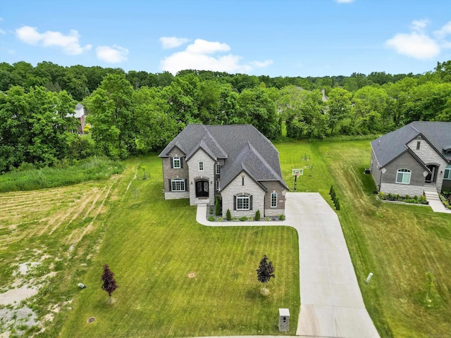 4661 Applewood Ct, Rochester, MI 48306 - aerial view of property and surrounding area featuring a forest