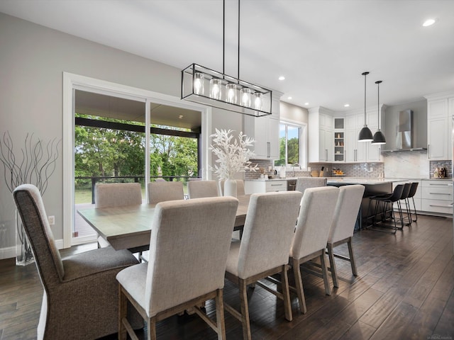 4661 Applewood Ct, Rochester, MI 48306 - dining room with dark wood finished floors and recessed lighting
