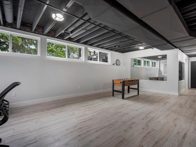 4661 Applewood Ct, Rochester, MI 48306 - rec room featuring baseboards and light wood-style floors