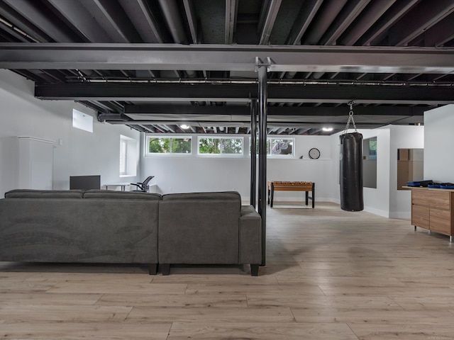 4661 Applewood Ct, Rochester, MI 48306 - living area with light wood-type flooring and baseboards