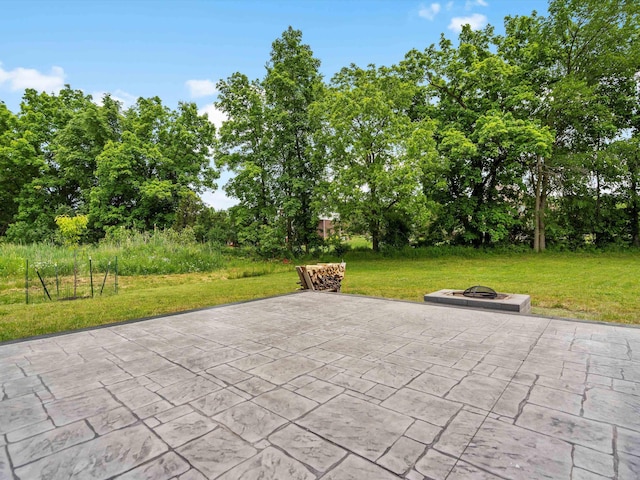 4661 Applewood Ct, Rochester, MI 48306 - view of patio / terrace featuring a fire pit