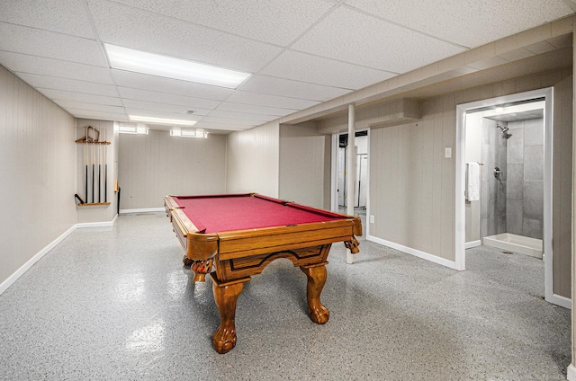 34147 Whittaker St, Clinton Township, MI 48035 - playroom featuring pool table and a drop ceiling