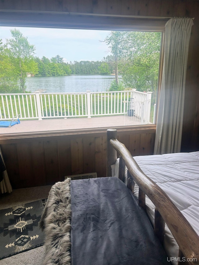 790 N Horseshoe Lake Dr, Gwinn, MI 49841 - bedroom with a water view
