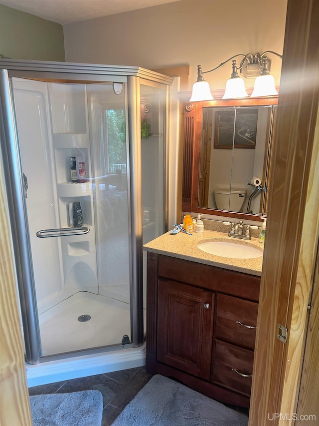 790 N Horseshoe Lake Dr, Gwinn, MI 49841 - full bathroom featuring a stall shower and vanity