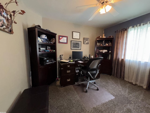 51767 Huntley Ave, New Baltimore, MI 48047 - carpeted office with ceiling fan