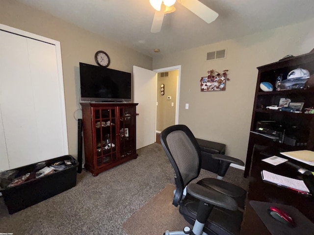 51767 Huntley Ave, New Baltimore, MI 48047 - office featuring carpet floors and a ceiling fan