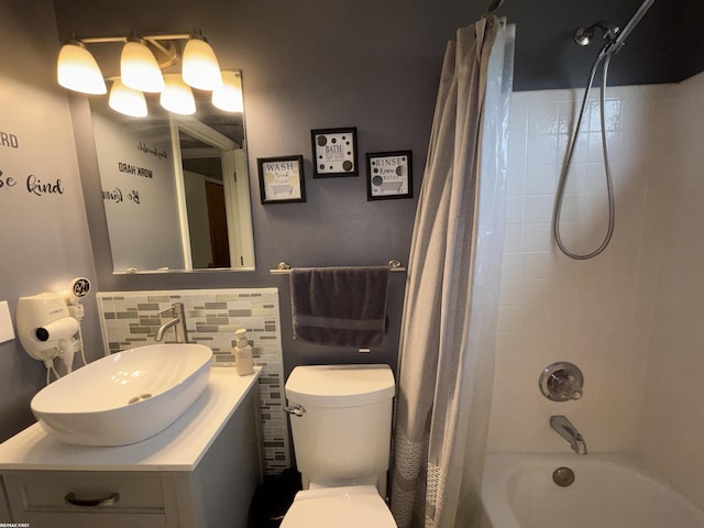 51767 Huntley Ave, New Baltimore, MI 48047 - full bath featuring shower / bath combo, tasteful backsplash, and vanity
